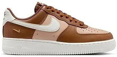 Nike Women's Air Force 1 '07 Shoes in Lt British Tan/Sail-Hemp-Metallic Gold