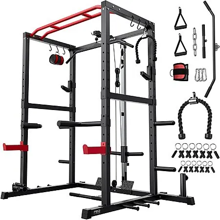 Sportsroyals Multi-Functional Power Cage w/ Pulley System & LAT Pull Down