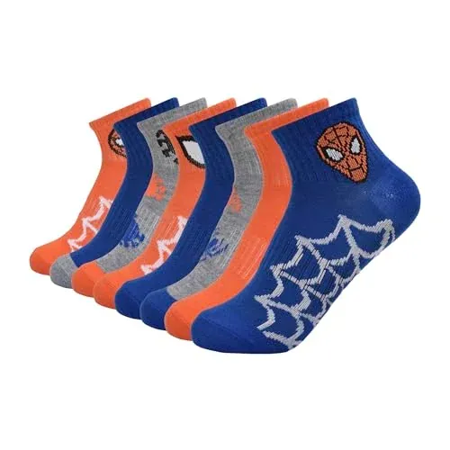 Marvel Spider-man Boy’s Quarter Socks 8-Pack