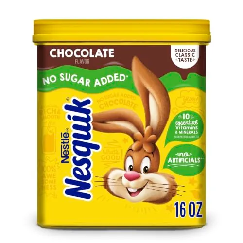 Nesquik No Sugar Added Chocolate Milk Mix Powder 16-Oz