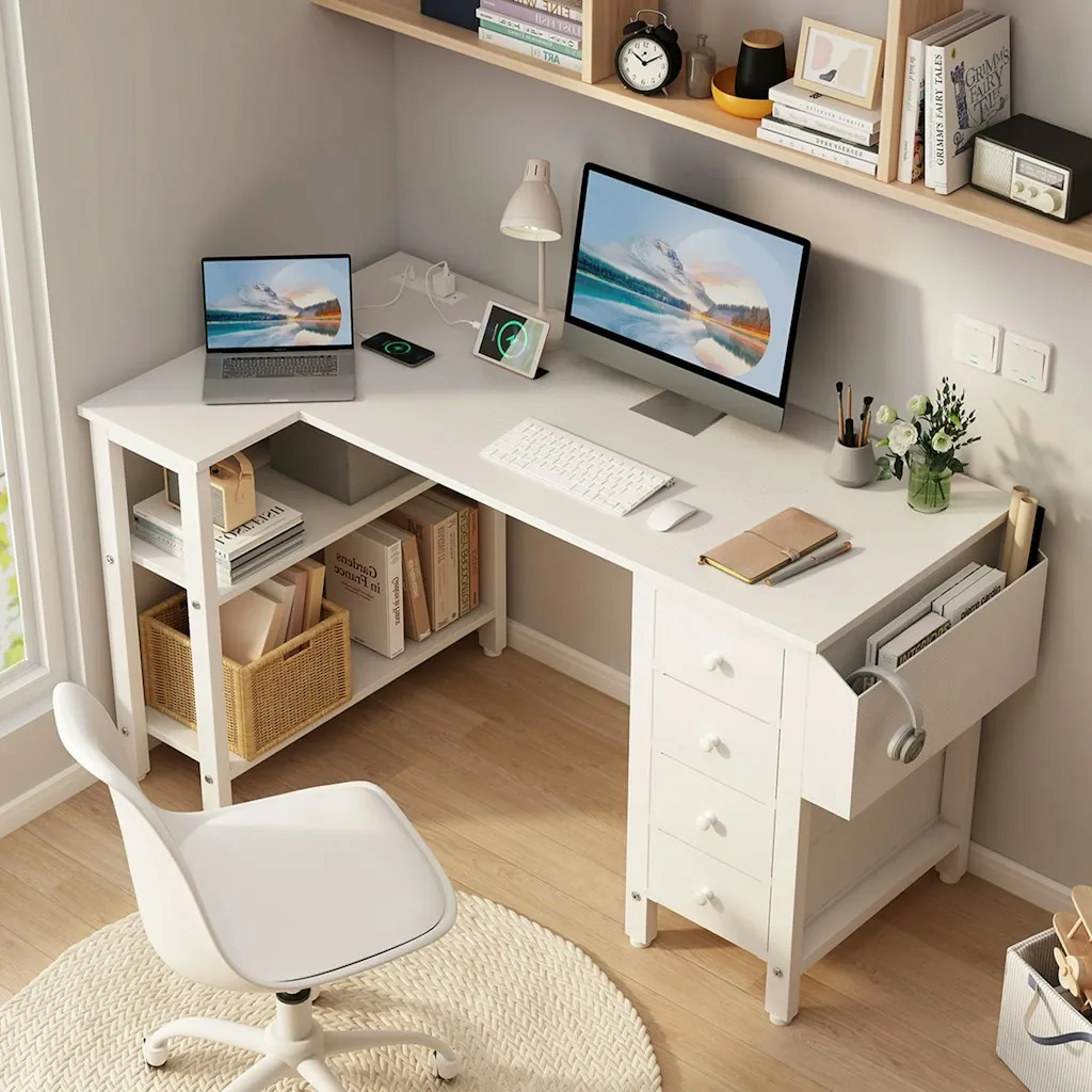 Red Barrel Studio Cheshire L-Shaped Computer Desk