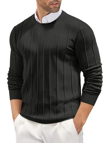 COOFANDY Men's Crew Neck Sweater