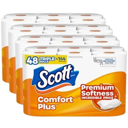 48-Rolls Scott ComfortPlus Toilet Paper (Double Rolls)