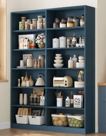 Ebern Designs Geng 74.3"H X 47.2"W Wood Double 6-Tier Standard Bookcase