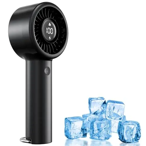 5-Speed CRISLEX Portable Mini Handheld Fan w/ LED Display