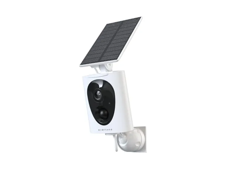 VIRTAVO SolarFlask 2K QHD Solar-Powered Wireless Outdoor Security Camera