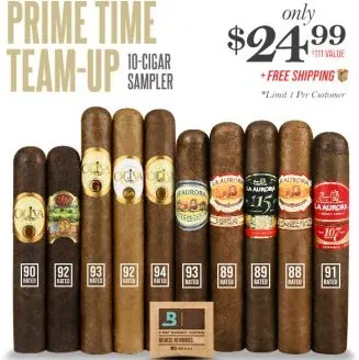 Prime Time Team-Up 10-Cigar Sampler