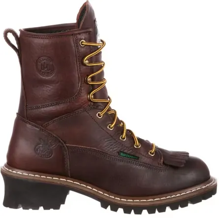 Georgia Boot Steel Toe Waterproof Logger Boot (Chocolate, Regular and Wide Widths)