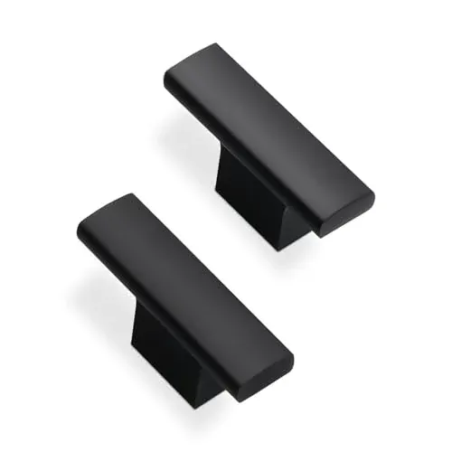 BUKOBYHE 1.9" Matte Black Cabinet Knobs 10-Pack