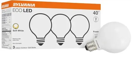 3-Pack Sylvania ECO LED G25 Globe Light Bulb