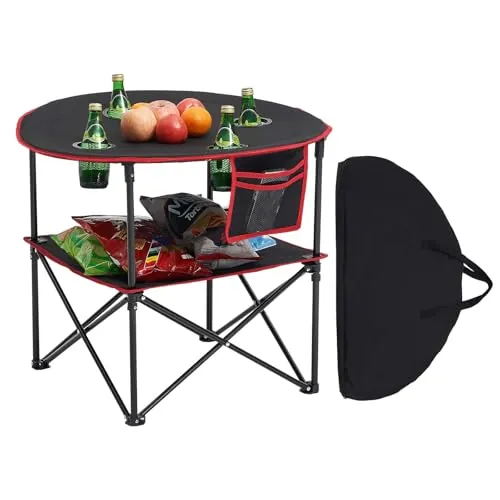 VEVOR Folding Camping Table 600D Oxford Fabric