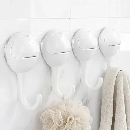 4-Pack JOTPE Suction Cup Shower & Bathroom Hooks