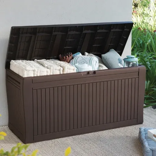 Keter Comfy 71 Gallon Durable Resin Outdoor Storage Deck Box