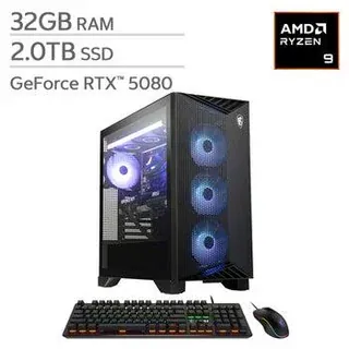 MSI Aegis Gaming Desktop - AMD Ryzen 9 9900X - GeForce RTX 5080 - Windows 11 Home - 32GB RAM - 2TB SSD ($2799.99 + $14.99 Shipping; Online Only)