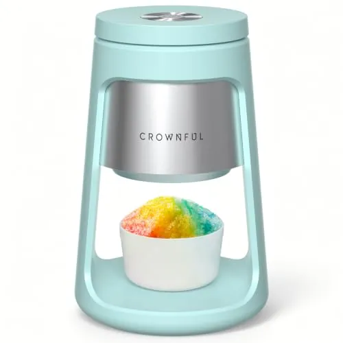 CROWNFUL Shaved Ice Machine 130W with 2 Ice Cups