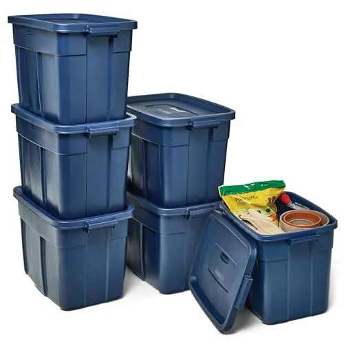Rubbermaid Roughneck Tote 18 Gal, 6 Pack