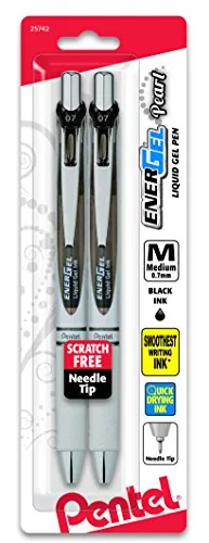 2-Pack Pentel EnerGel Pearl Liquid Gel Pen