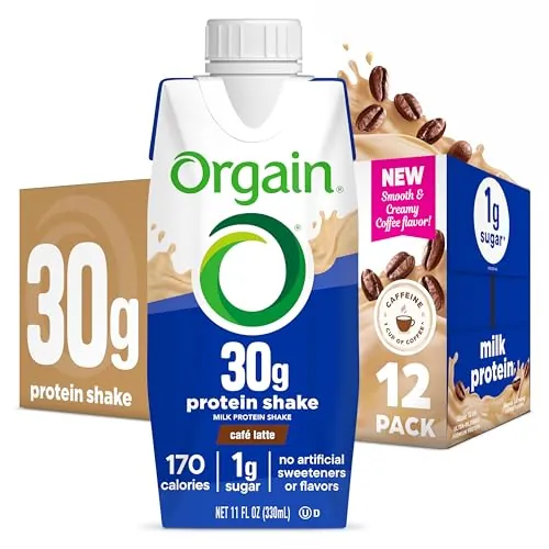 Orgain 30g High Protein Shake 12-Count – Cafe Latte