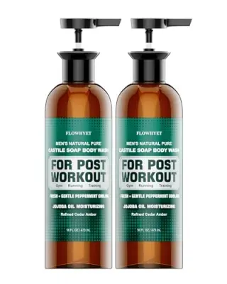 2-Pack 16oz FLOWHYET For Post Workout Men's Body Wash