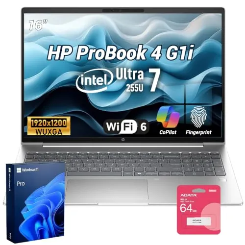 HP ProBook 4 G1i 16" Intel Ultra 7 255U Business Laptop, 16GB DDR5 1TB SSD