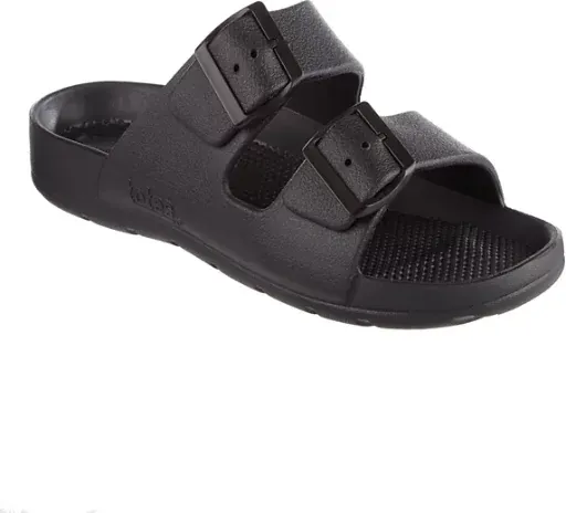 Totes Men's Double Buckle Adjustable Slides