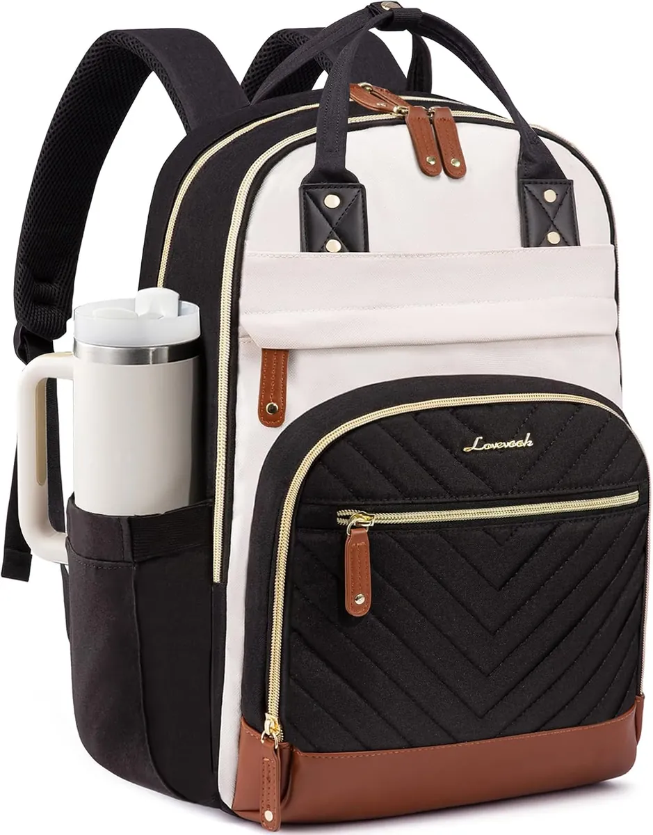 Laptop Backpack with Tumbler Holder