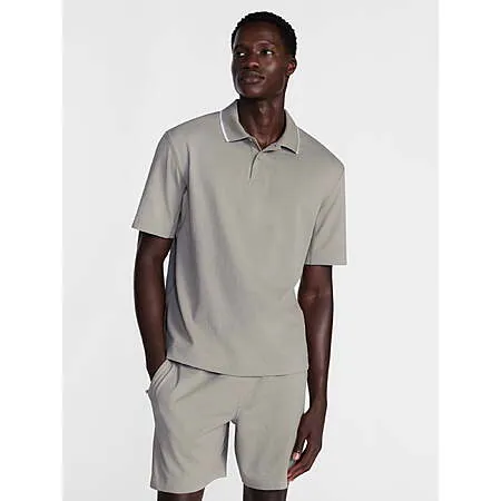 Avia Men's Seersucker Polo Shirt (Grey or Blue)
