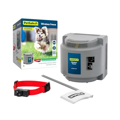 PetSafe Wireless Pet Containment System, Up to 1/2 Acre, Wireless Fence, Tone & Static Correction