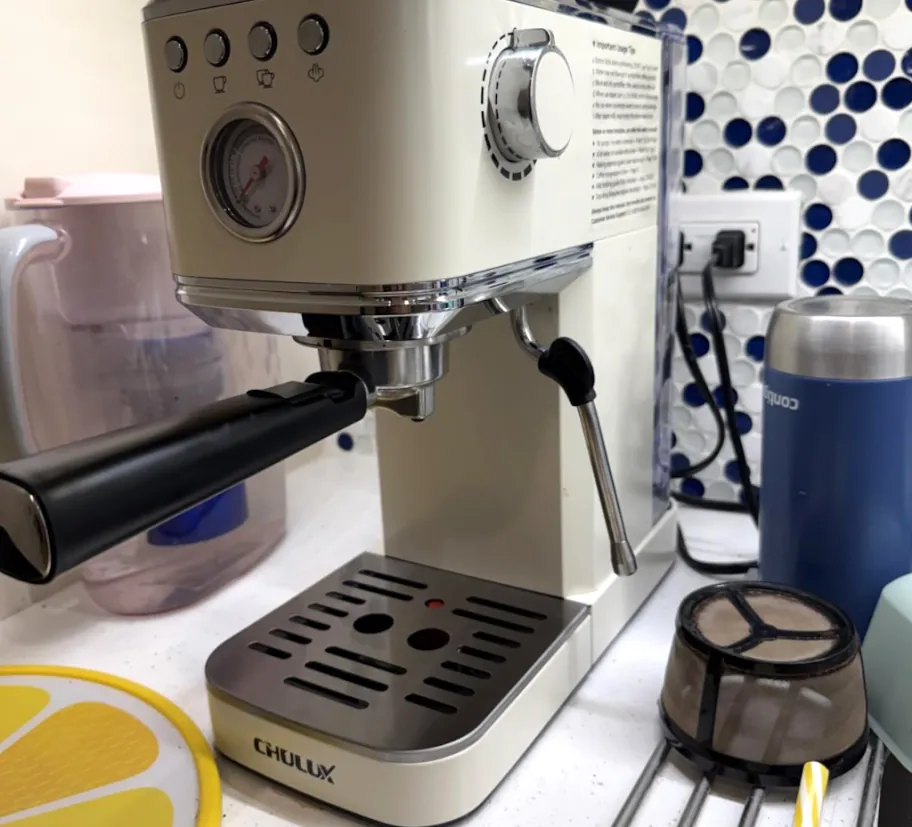 CHULUX Slim Espresso Machine w/ Milk Frother