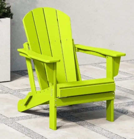 WestinTrends Malibu Outdoor Folding HDPE Adirondack Deck Chair