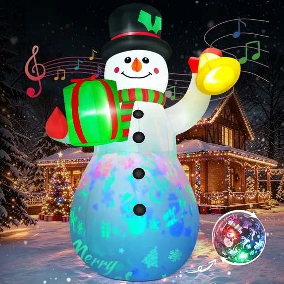 Yexmas 6.3-Foot Christmas Inflatable Snowman
