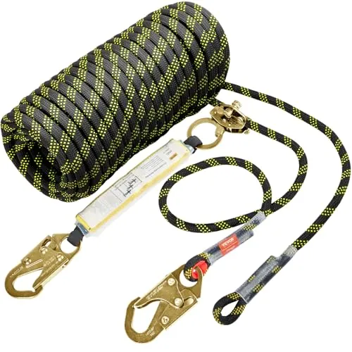 VEVOR Vertical Lifeline Assembly, 0.55'' x 50' Fall Protection Rope