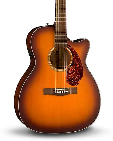 Fender CC-60SCE Concert Limited-Edition Acoustic-Electric Guitar - Aged Cognac Burst