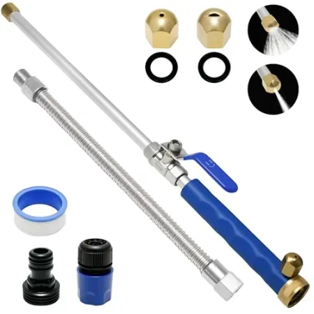 FIPOLLI Jet Nozzle Power Washer Attachment with Quick Connect Flexible Wand