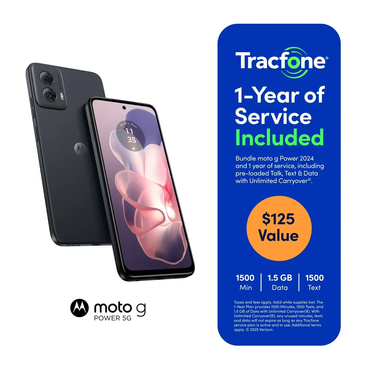 Motorola Moto G Power Tracfone with Year Service