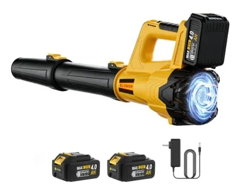 Leaf Blower Cordless 680CFM with 2x 4.0Ah Batteries