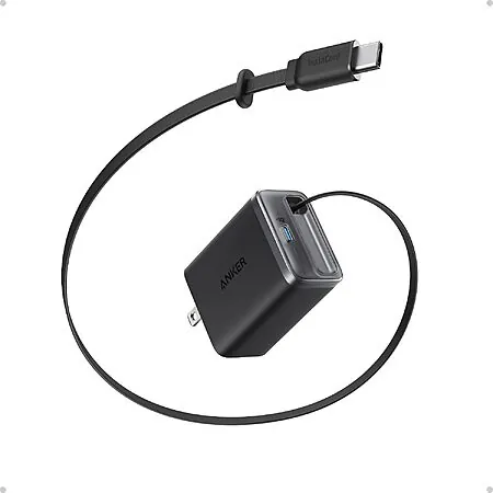 Anker Nano Retractable USB C up to 35W Charger Block (Black or White)