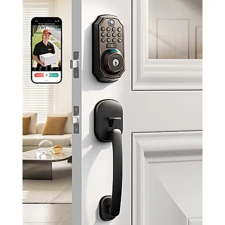 ARPHA 5-in-1 Wi-Fi Smart Deadbolt Lock w/ Camera, Fingerprint & Keypad