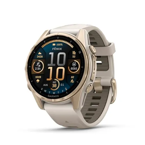 Garmin fēnix 8 Sapphire 43mm Fog Gray/Dark Sandstone