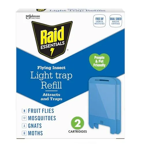 Raid Essentials Flying Insect Light Trap Refill Cartridges 2-Count