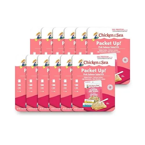Chicken of the Sea Packet Up! Alaskan Pink Salmon Salad Kit 12-Pack