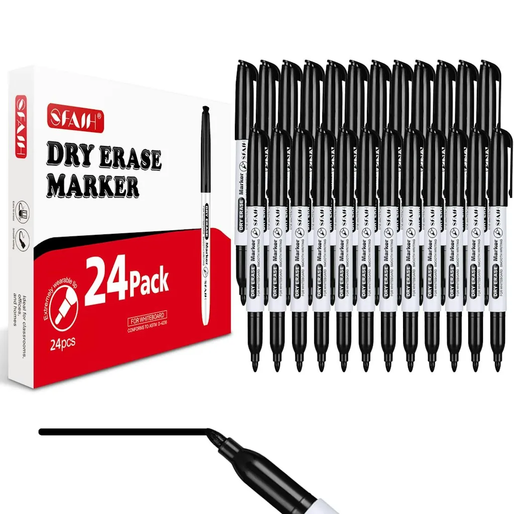 Fine Tip Dry Erase Markers 24-Pack
