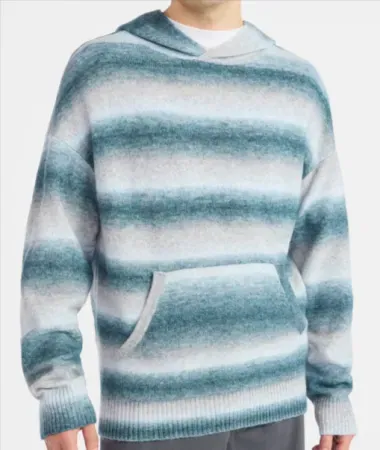No Boundaries Men's Brushed Hooded Sweater