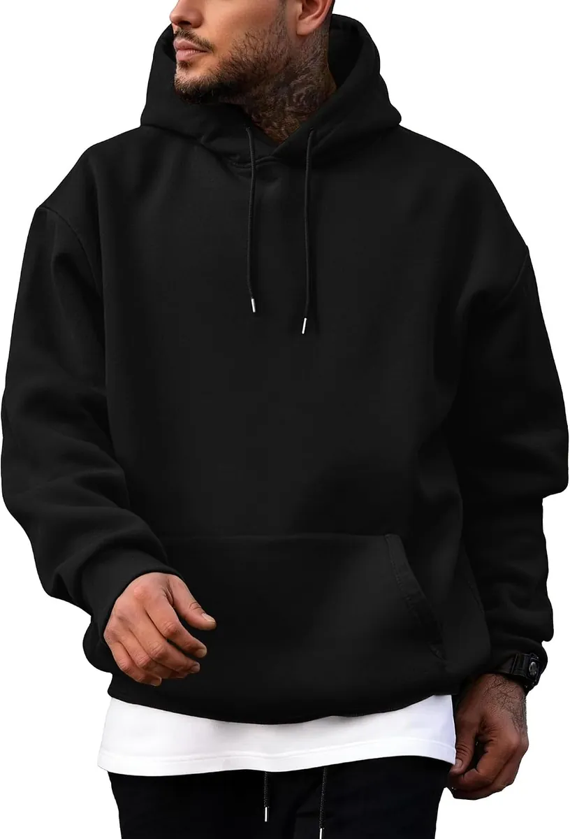 Plepan Men’s Cotton-Blend Fleece Hoodies