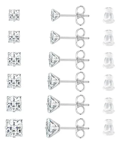 7 Pairs 20G Stud Earrings Set