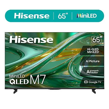 Select Locations: 65" Hisense M7 Mini-LED QLED 4K UHD Google Smart TV (2026)