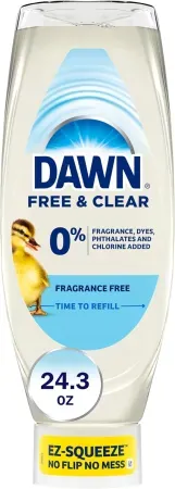 24.3oz Dawn Free & Clear EZ-Squeeze Unscented Dish Soap