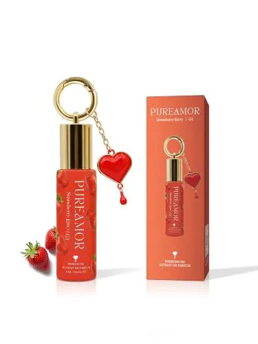 PUREAMOR 6ml Strawberry Perfume Oil Roll-On Keychain