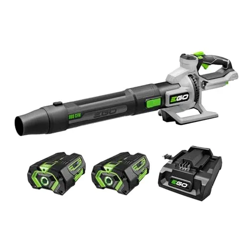 EGO Power+ 880 CFM Cordless Electric Leaf Blower with Two Batteries (LB8803-2)