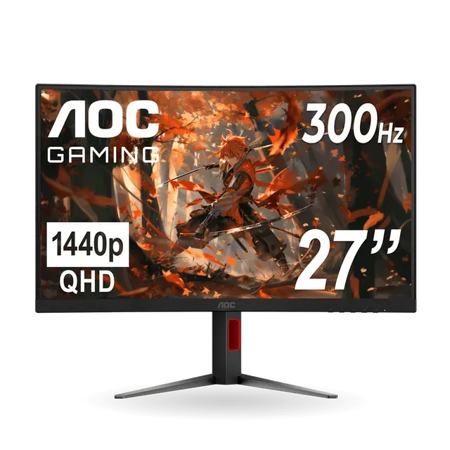 AOC CQ27G4ZH - 27" Curved QHD (2560x1440), Gaming Monitor - 300hz